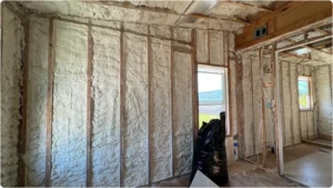 Close Cell Spray Foam on Exterior House Walls